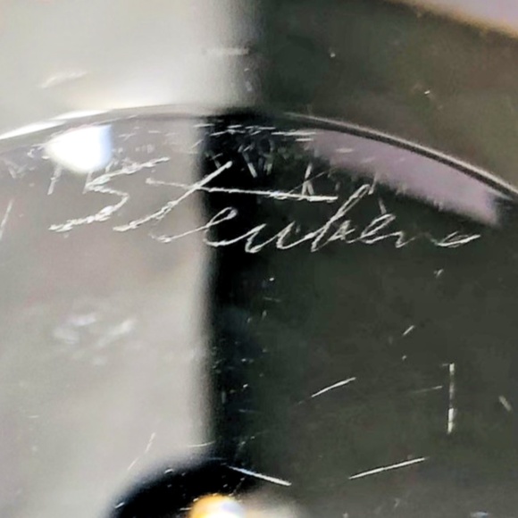 Steuben Olive Dish #7857–ST Scroll Handle 1939 Dreves Crystal 5” Bowl MCM - Picture 16 of 16